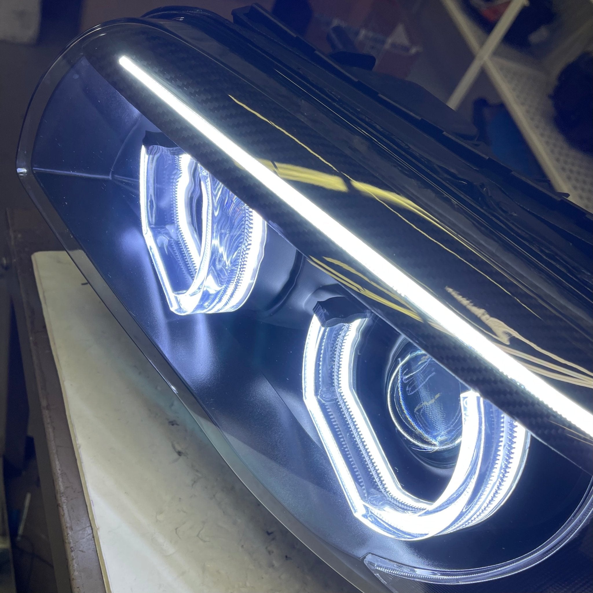 BMW E82/E88 1 Series DTM Ring Headlight Retrofit Service (2008-2010)